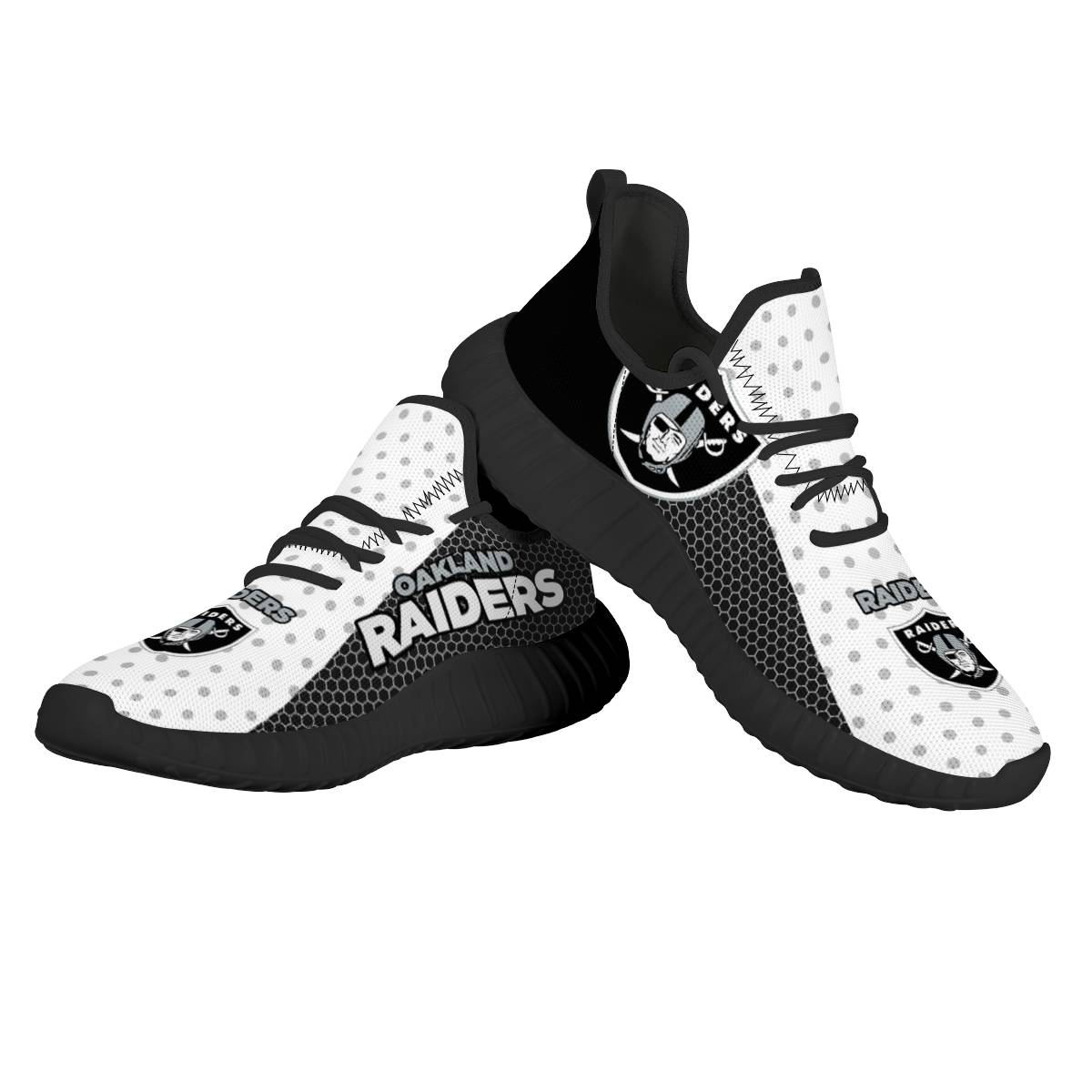 Women's Las Vegas Raiders Mesh Knit Sneakers/Shoes 012
